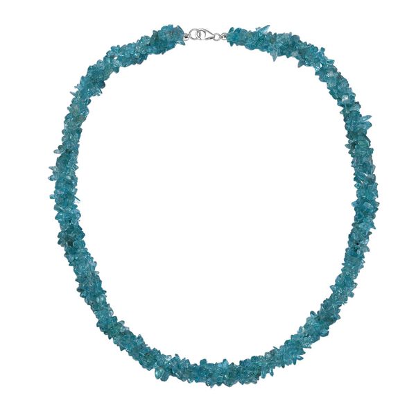 Betroka Blauer Apatit Halskette ca. 50 cm 925 Silber rhodiniert ca. 330.00 ct image number 3