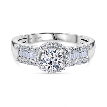 LUXURIANT DIAMOND - Lab Grown Diamant VS-EF IGI zertifiziert Ring 925 Silber rhodiniert (Gr&ouml;&szlig;e 20.00) ca. 1.00 ct