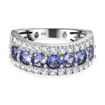 Tansanit und Zirkon Ring - 1,99 ct.