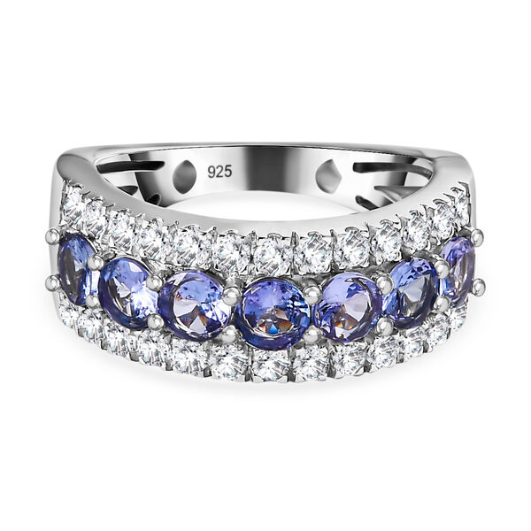 Tansanit und Zirkon Ring - 1,99 ct.