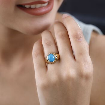 AA Sleeping Beauty T&uuml;rkis und Mehrfach-Turmalin-Ring - 3 ct.