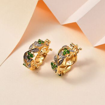 ALLORO AA nat&uuml;rliche Chromdiopsid-Ohrringe - 0,68 ct.