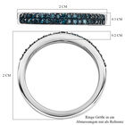 Blauer Diamant-Half-Eternity-Ring, 925 Silber platiniert, 0,25 ct. image number 6