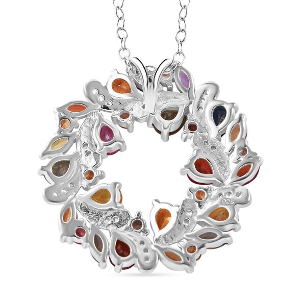 AA Mehrfarbiger Saphir Anhänger mit Kette, ca. 3,66 ct. image number 3