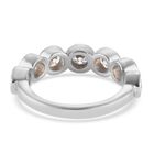 LUSTRO STELLA Hergestellt mit ZIRKONIA 7 Stein Ring 925 Silber Platin-Überzug (Größe 18.00) ca. 1,73 ct image number 4