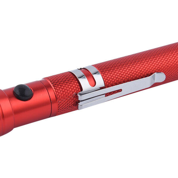 2er Set - Flexible LED Taschenlampen aus Aluminium mit Magnet, 17x2.2cm, Rot image number 4