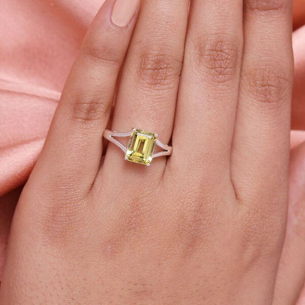 Ouro Verde-Quarz-Ring, 925 Silber  ca. 2,33 ct image number 3