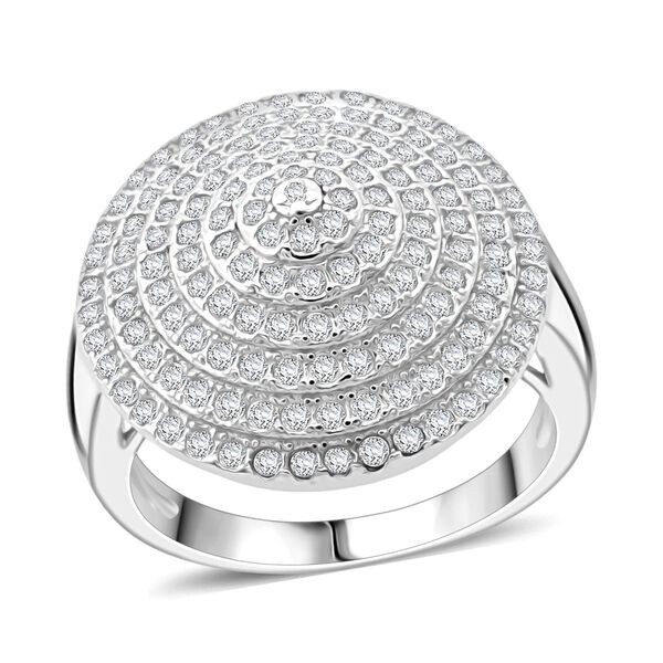 LUSTRO STELLA wei&szlig;er Zirkonia Ring im Cluster-Design image number 3