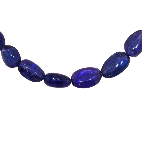 RHAPSODY zertifiziert und gepr&uuml;ft AAAA Tansanit 45cm Halskette in 950 Platin - 141,36 ct. image number 8