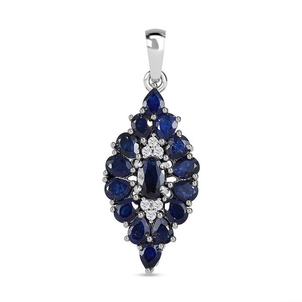 Masoala Saphir (Fissure gefüllt) Anhänger 925 Silber platiniert ca. 3.95 ct image number 0