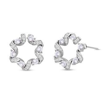 Wei&szlig;e Zirkonia-Ohrringe