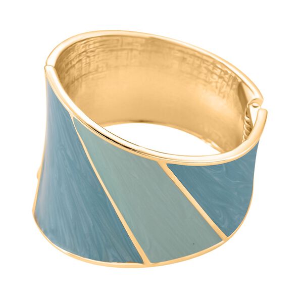 Emaille-Armreif im Colorblock-Design, 17cm, Blau image number 5