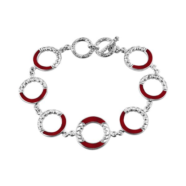 Koralle Armband ca. 19 cm 925 Silber ca. 8.00 ct