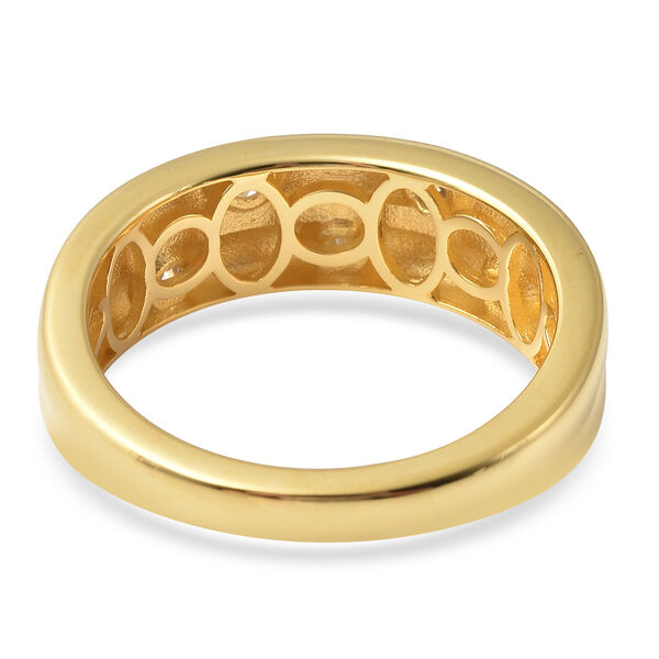 Moissanit Ring 925 Silber Vermeil YG ca. 0,25 ct image number 6