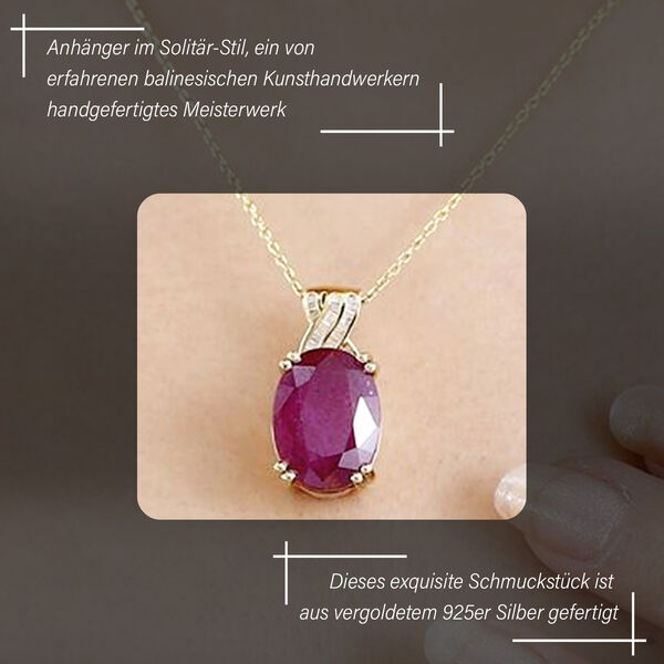 Royal Bali Kollektion- Afrikanischer Rubin und Diamant-Anhänger - 15,27 ct. image number 2