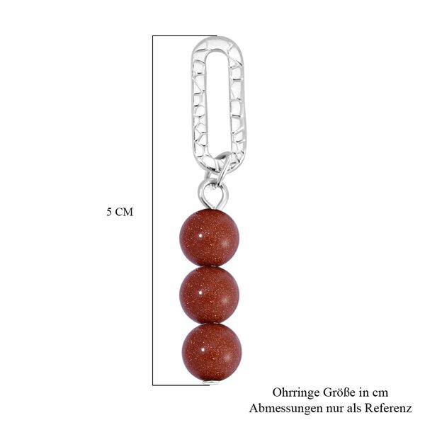 Goldene Sonnenstein-Ohrringe - 25 ct. image number 6