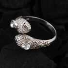 Royal Bali Kollektion - Polki Diamant Bypass-Ring, 925 Silber (Größe 16.00) ca. 0,36 ct image number 1