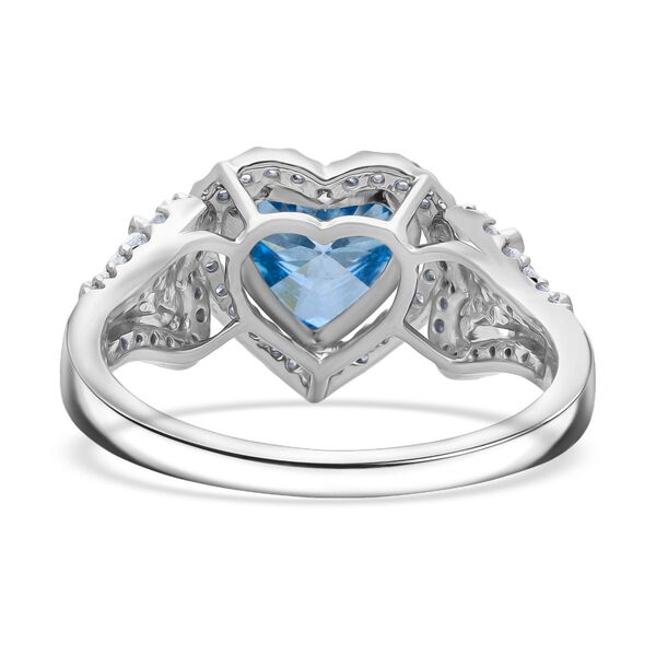 LUXURIANT IGI zertifizierter VS-EF Labor blauer und wei&szlig;er Diamant Ring in 950 Platin - 3 ct. image number 5