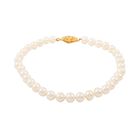 Süßwasser Perle Armband ca. 18 cm Messing Gelbes Gold