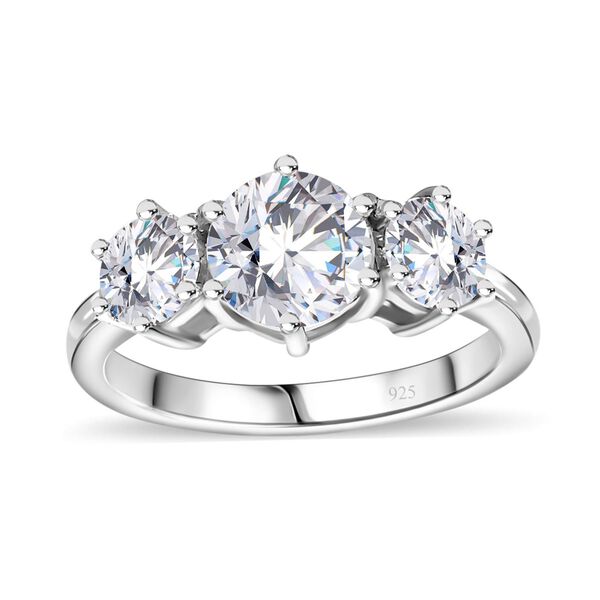 Moissanit Ring, 925 Silber rhodiniert - 2,06 ct. image number 3