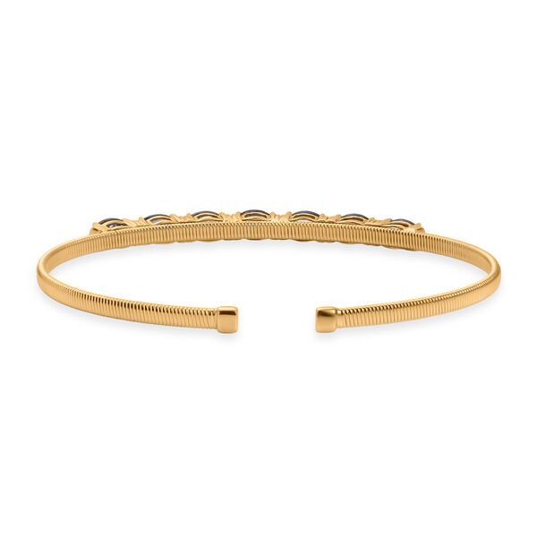 AAA Tansanit Armreif in 375 Gold, 19cm - 4,56 ct. image number 5