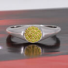 Gelber Diamant Ring 925 Silber platiniert (Größe 16.00) ca. 0,20 ct image number 1