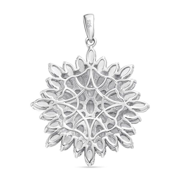Weißer Topas Sternstaub Anhänger, 925 Silber platiniert, ca. 13.67 ct image number 5