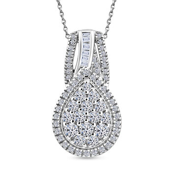 LUXURIANT DIAMOND - Lab Grown Diamant SI-GH Schmuckset ca. 50 cm 925 Silber Rhodiniert ca. 1,00 ct.
