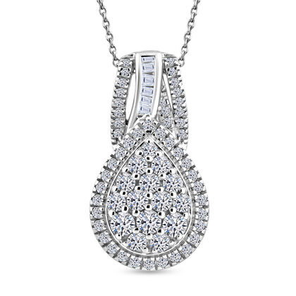 LUXURIANT DIAMOND - Lab Grown Diamant SI-GH Schmuckset ca. 50 cm 925 Silber Rhodiniert ca. 1.00 ct