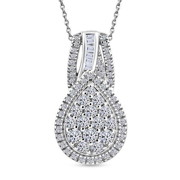 LUXURIANT DIAMOND - Lab Grown Diamant SI-GH Schmuckset ca. 50 cm 925 Silber Rhodiniert ca. 1,00 ct.