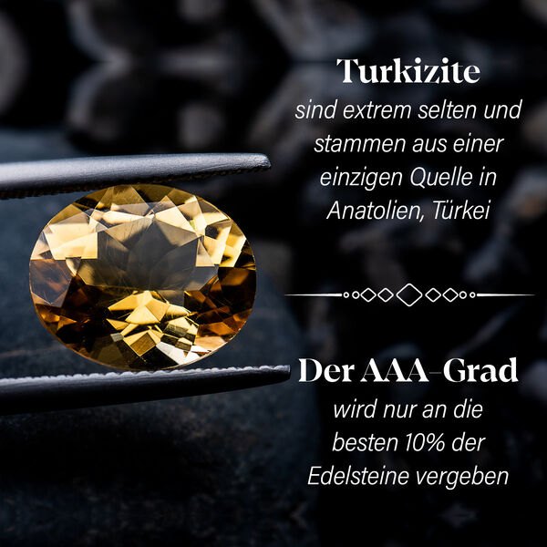 ILIANA AAA Turkizit und SI GH  Diamant Ring  in 750 Gelbgold - 4,35 ct. image number 4