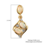 Natürlicher Äthiopischer Opal und Zirkon Ohrhänger 925 Silber vergoldet ca. 1,09 ct  image number 5