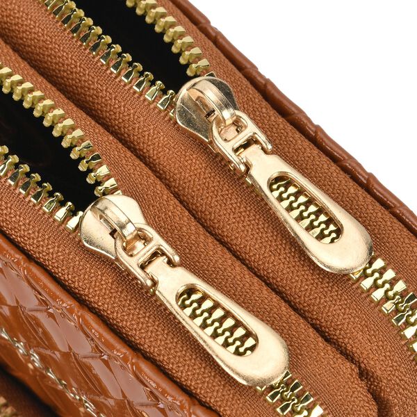 Passage - RFID Kunstleder Crossbody-Tasche, Braun image number 6