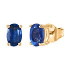 Natürlicher Kaschmir-Kyanit Ohrringe 925 Silber vergoldet ca. 1.24 ct