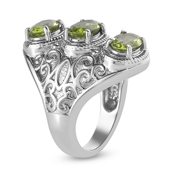 Natürlicher Peridot Ring Edelstahl  ca. 2,39 ct image number 4