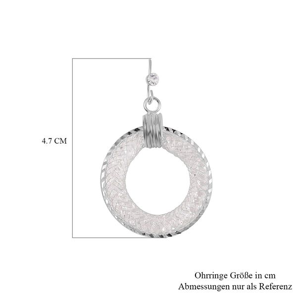 Wei&szlig;er Kristall Ohrringe Reines Messing image number 6