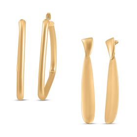 2er Set - geometrische Design-Ohrringe im Schmuckset