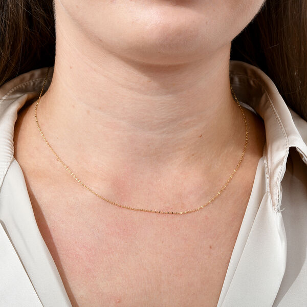 Sleek gehämmerte Ankerkette in 585 Gelbgold image number 2