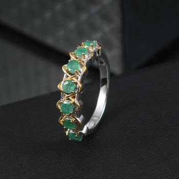 D&rsquo;Joy zweifarbiger Socoto Smaragd Ring - 0,80 ct.