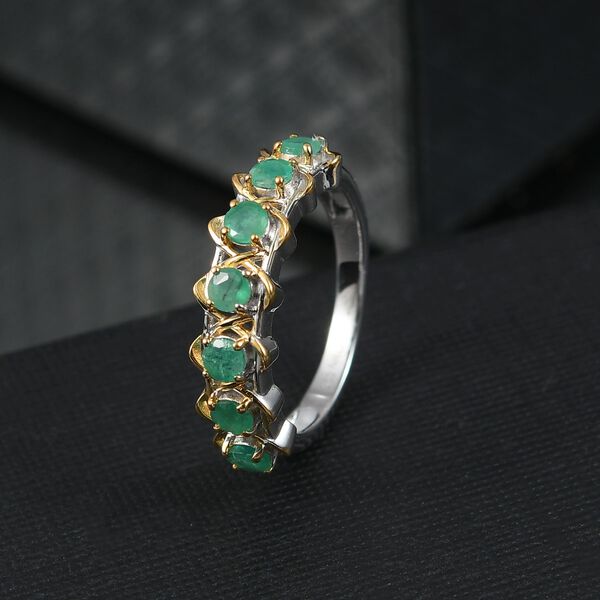 D’Joy zweifarbiger Socoto Smaragd Ring - 0,80 ct. image number 1