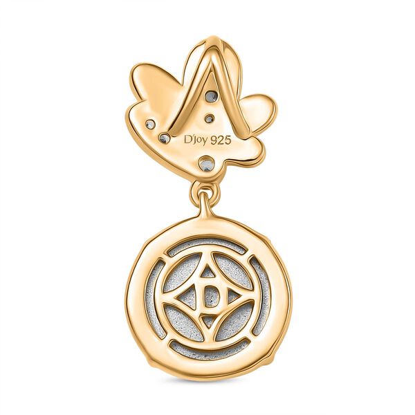 D'Joy Maulbeer Mondstein, Weißer Zirkon Anhänger 925 Silber platiniert und vergoldet ca. 4.43 ct image number 4