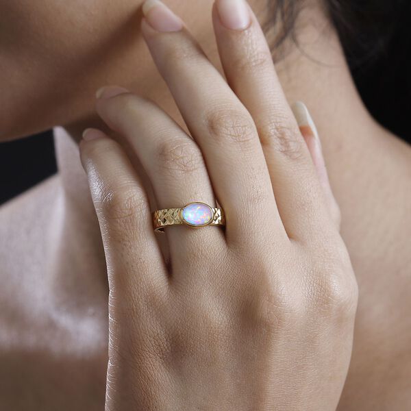 AA Natürlicher, äthiopischer Welo Opal Ring - 0,87 ct. image number 3