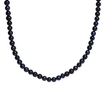 Gef&auml;rbte Blau S&uuml;&szlig;wasser Kette 70 cm, Blau