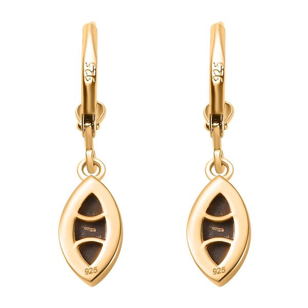 Ammolit Ohrringe 925 Silber 750 Gelbgold Vermeil ca. 2,29 ct. image number 6