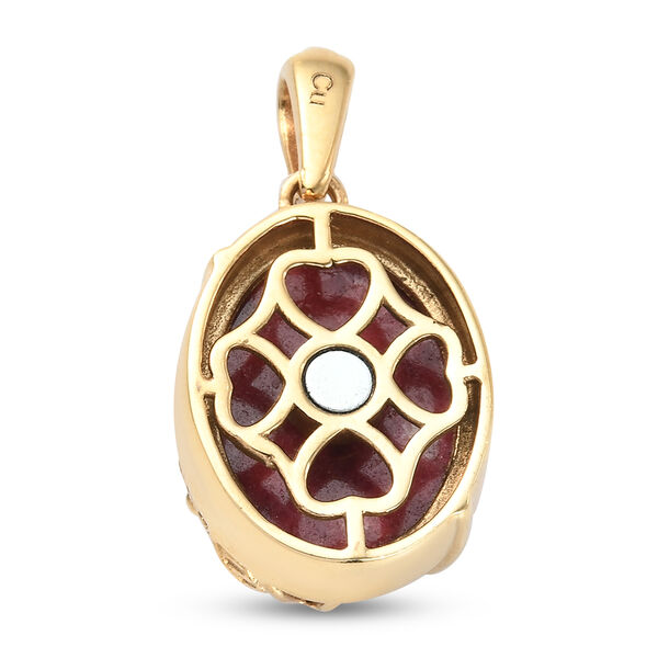 Thulit Anh&auml;nger 950 Kupfer Ionenbeschichtetes Gold Platin ca. 11,10 ct image number 5