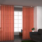 2er Set: Paar Vorhänge in Leinenoptik mit Ösen, Größe 122x244 cm, Orange
