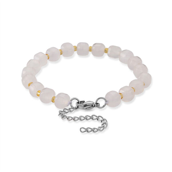 Achat, Glas Armband ca. Flexibles cm 316L Edelstahl 58.00 ct image number 2