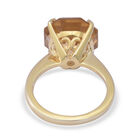 Citrin Solitär Ring 925 Silber Gelbgold Vergoldet image number 3