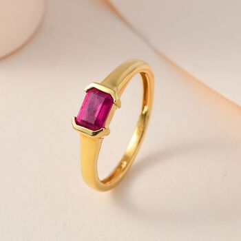 Afrikanischer Rubin-Solit&auml;r-Ring - 0,82 ct.
