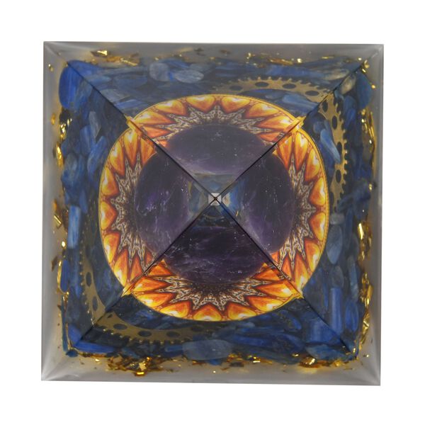 Edelstein Pyramide mit Rosenquarz und Quarz Lebensbaum, koralle image number 5